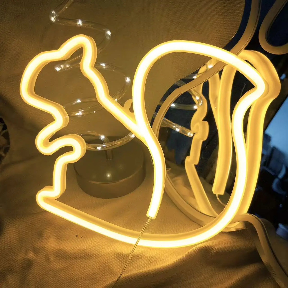Décoration murale néon LED chauve-souris d'Halloween pour cadeau de fête - Ambiance terrifiante - Alimentation USB ou par piles
