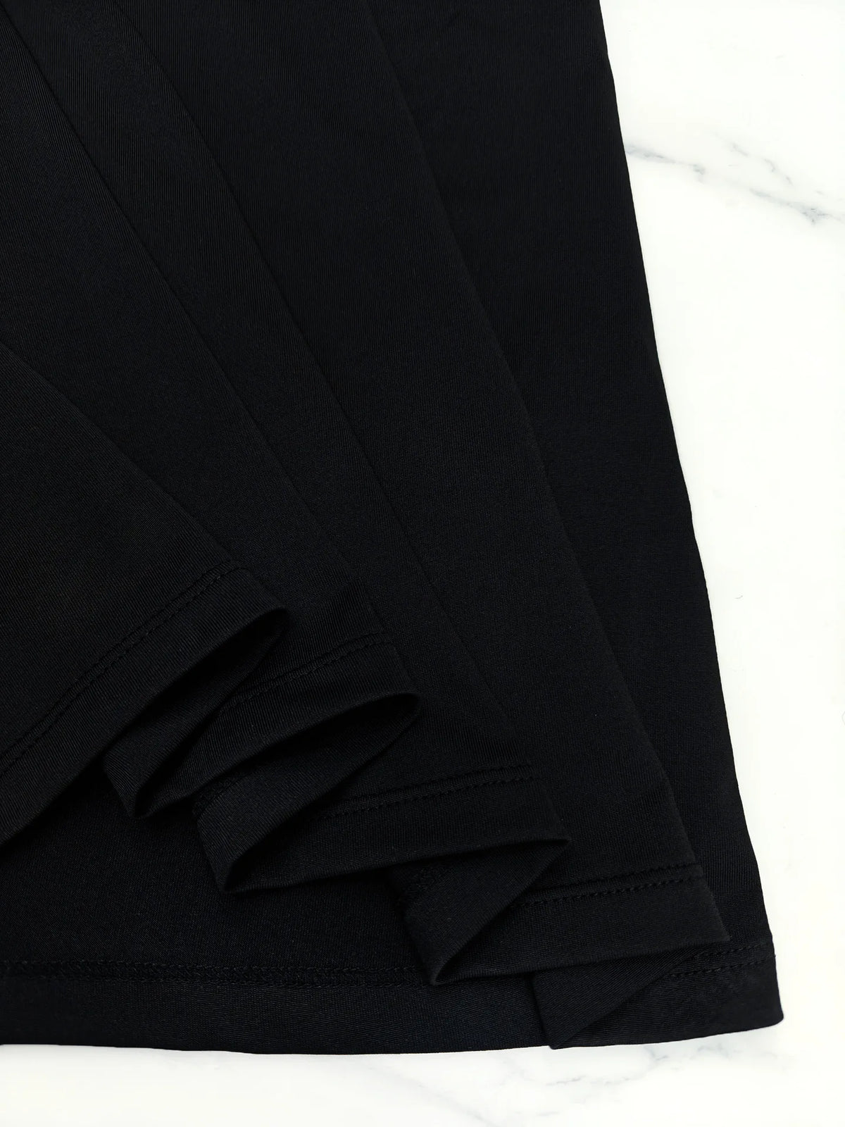 Abito lungo nero donna in poliestere con maniche lunghe — immagine 6