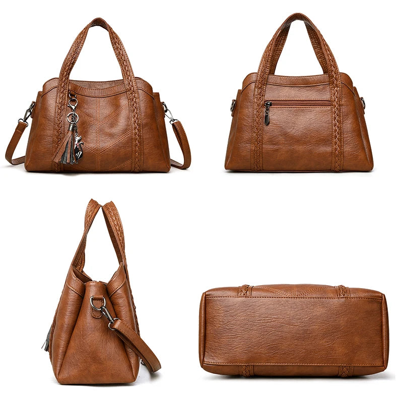 Luxury Handbags Women Leather Shoulder Bags Designer Ladies Crossbody Hand Bags for Women 2026 High Capacity Casual Tote Bag Sac