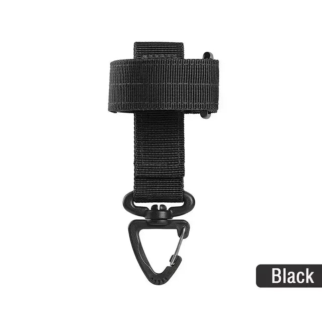 Multi-purpose Nylon Gloves Hook Outdoor Camping Tactical Climbing Rope Holder Anti-lost Hanging Buck Strap Safety Clip Belt