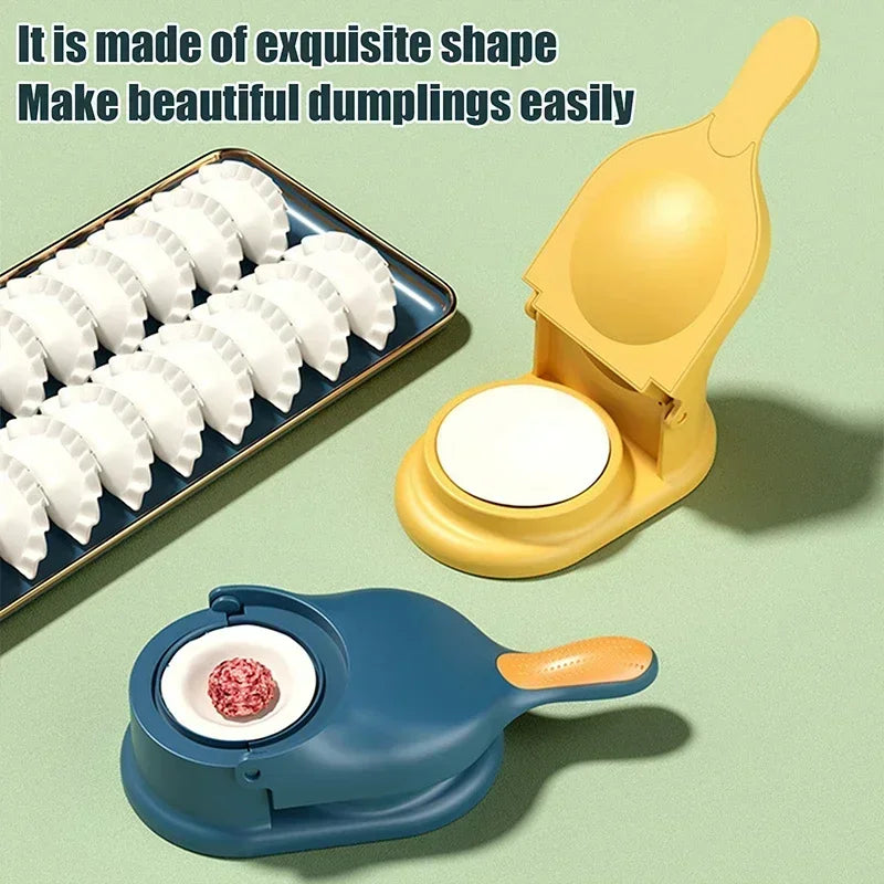 2-in-1-Dumpling-Maker-DIY-Set Teigpresse Teigroller Teigzubereitung Ideal für die heimische Küche Teighülle-Formmaschine Küchenhelfer