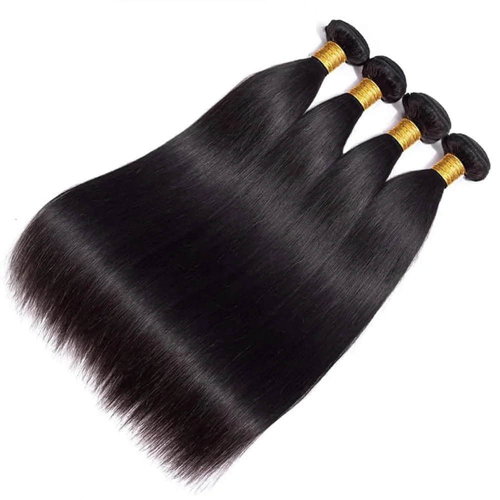 30 40 Inch Bone Straight Human Hair Bundles 1/3/4 Bundles Raw Hair Bundles Human Hair Brazilian Virgin Hair Natural Color