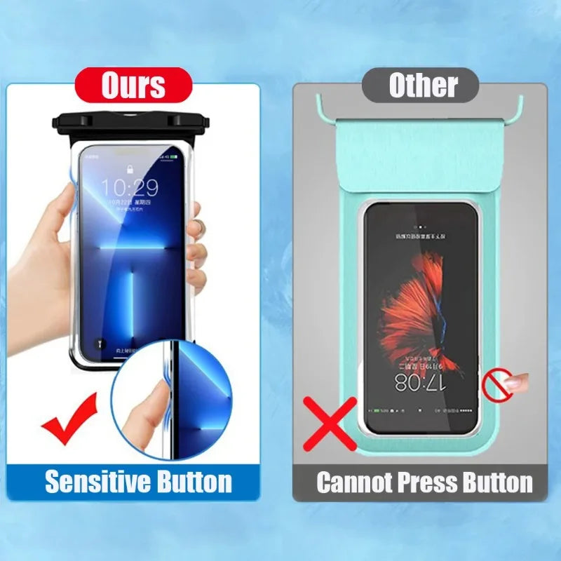 Funda impermeable para teléfono, bolsa estanca universal para proteger el móvil bajo el agua, compatible con iPhone 11 12 13 14 15 16 Pro