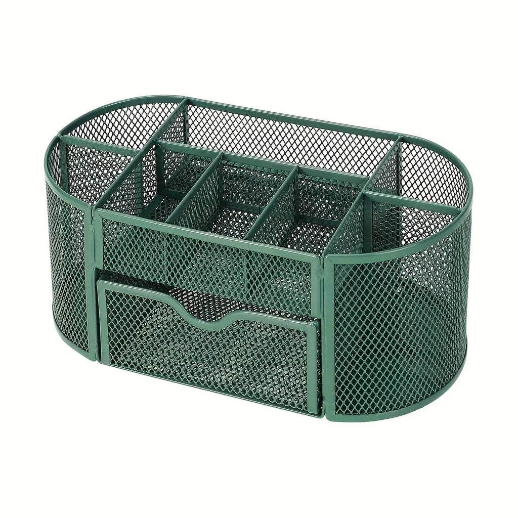 Round Mesh Metal Pen Holder