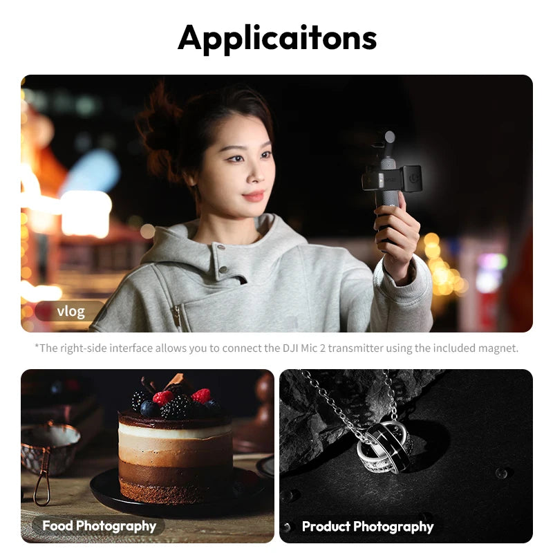 Ulanzi LM001 Pocket 3 Mini Light 3-stufiges Softlicht für DJI OSMO Pocket 3 für Fotografie Livestreaming Vlog LED-Videoleuchte