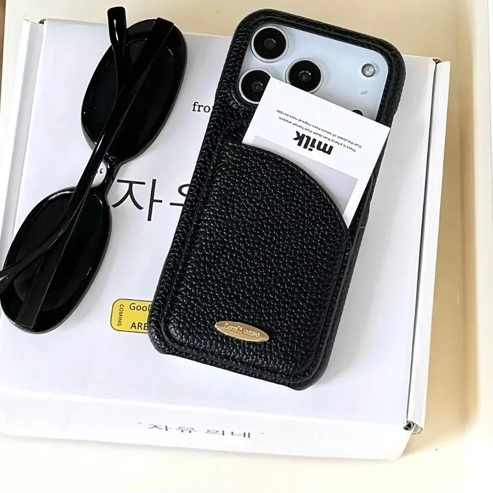 Cards Holder Wallet Leather Phone Case for Apple IPhone 18 17 Air 16 Pro Max 15 Plus 14  11 13 12  Purse Card Protective Cover