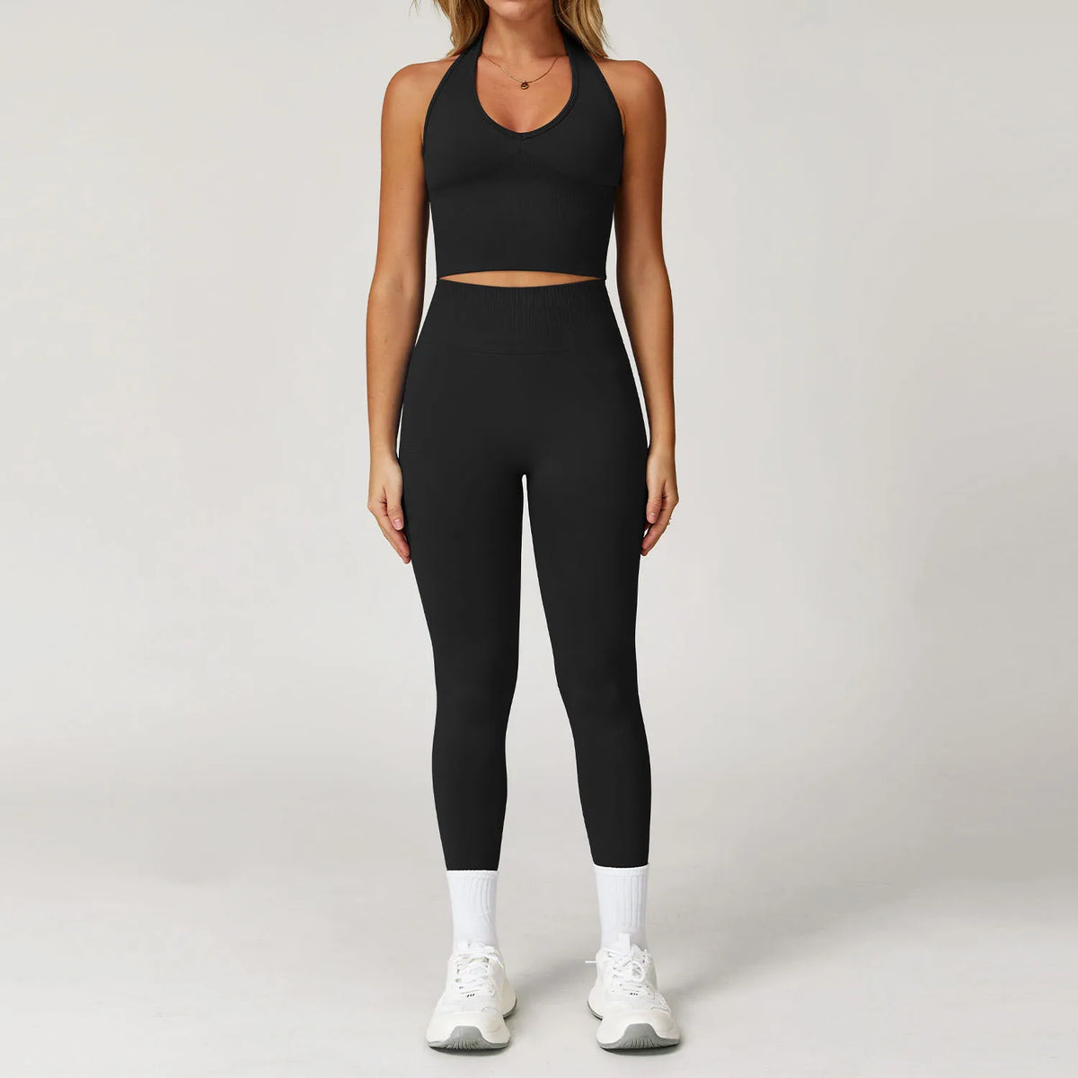 Conjunto de yoga de mujer, top y leggings