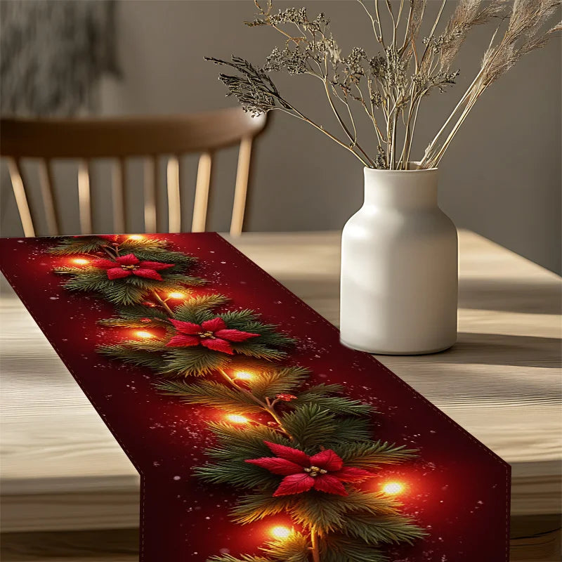 Bufanda para repisa de chimenea navideña, camino de mesa, decoración de fiesta de Navidad, recuerdos para niños, Navidad 2025, regalo de Año Nuevo 2026 para sala de estar