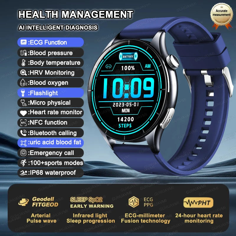 GUHUAVMI ET458 smartwatch AMOLED da 1,56″ con chiamate