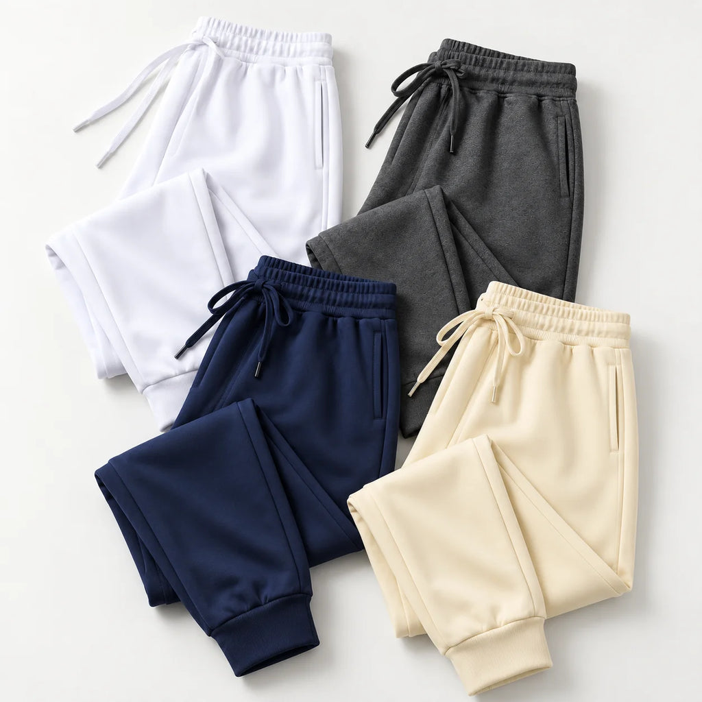 Pantaloni jogger uomo in pile con coulisse