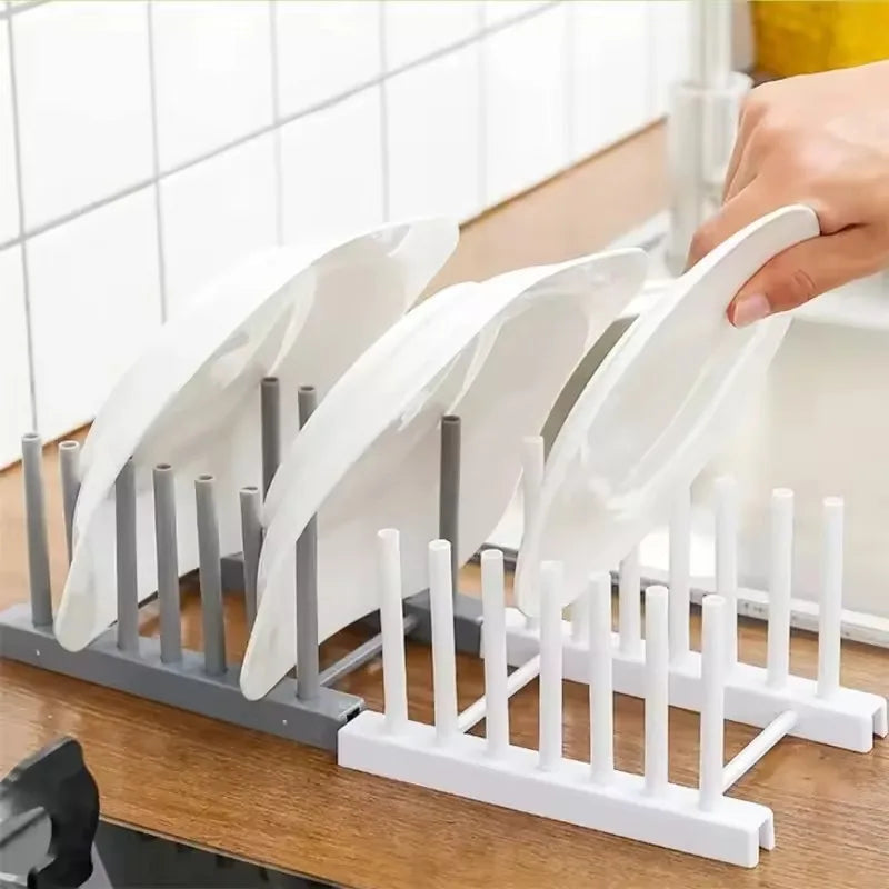 Kitchen Storage Rack for Pot Lids, Stainless Steel Creative Bowl and Dish Storage Rack, Kitchen Accessories