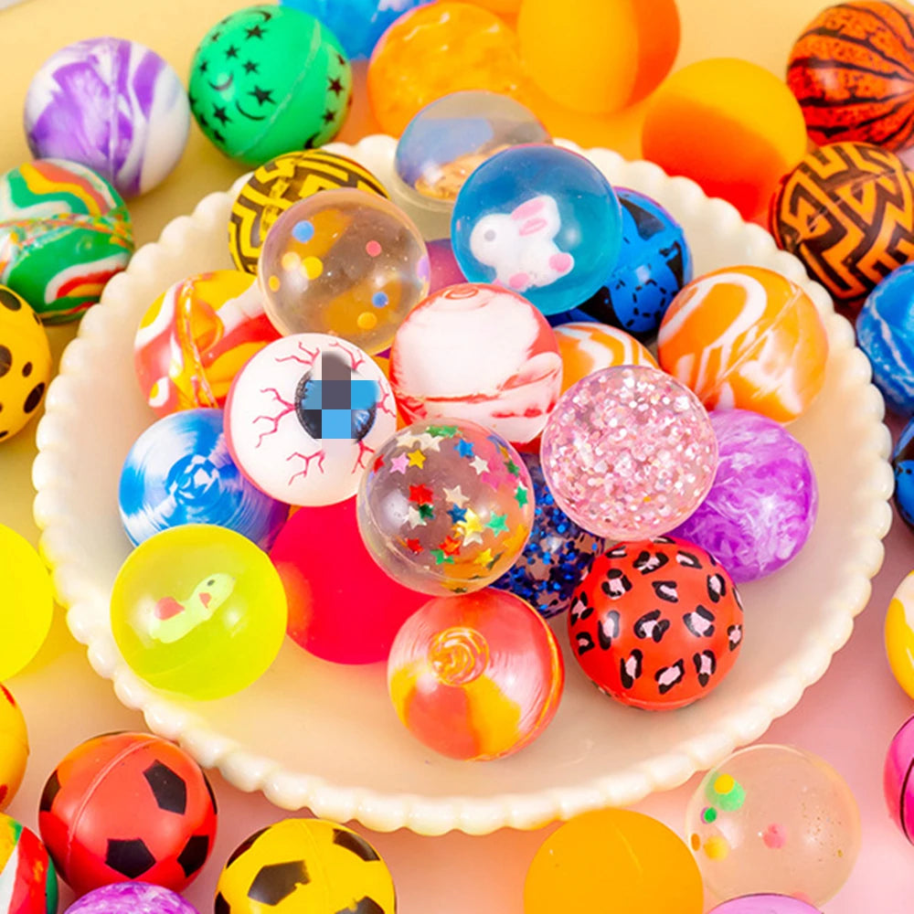 10/20/30/40/50 pièces Balles rebondissantes, cadeaux et petits cadeaux pour invités de fête d’anniversaire d’enfants, balles rebondissantes en caoutchouc, remplissage de piñata et de sachets surprises, lots à gagner