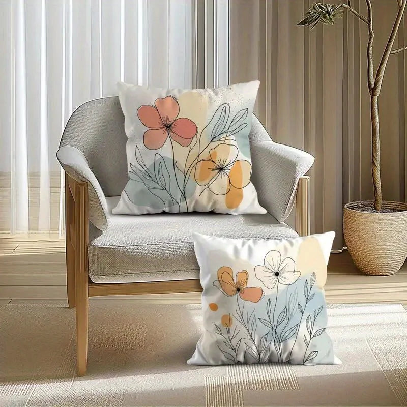 4er-Set dekorative Kissenbezüge für Wohnzimmer und Schlafzimmer – Boho-Accessoires im ästhetischen Stil