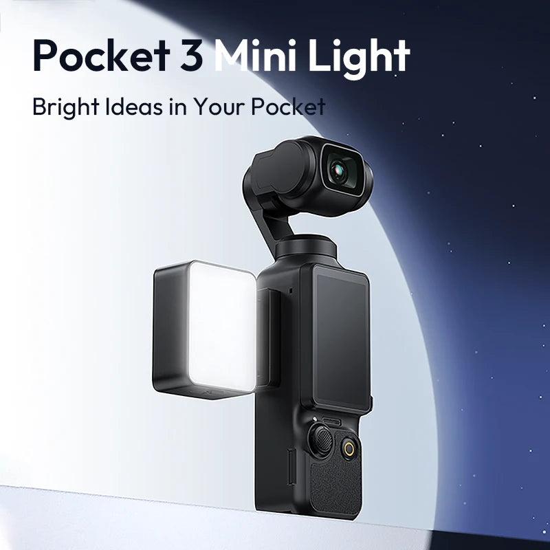 Ulanzi LM001 Pocket 3 Mini Light 3-stufiges Softlicht für DJI OSMO Pocket 3 für Fotografie Livestreaming Vlog LED-Videoleuchte