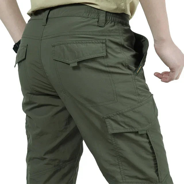 Men's Breathable Summer Casual Army Military Long Trousers Lightweight Tactical Pants Male Waterproof Quick Dry Cargo Pants
