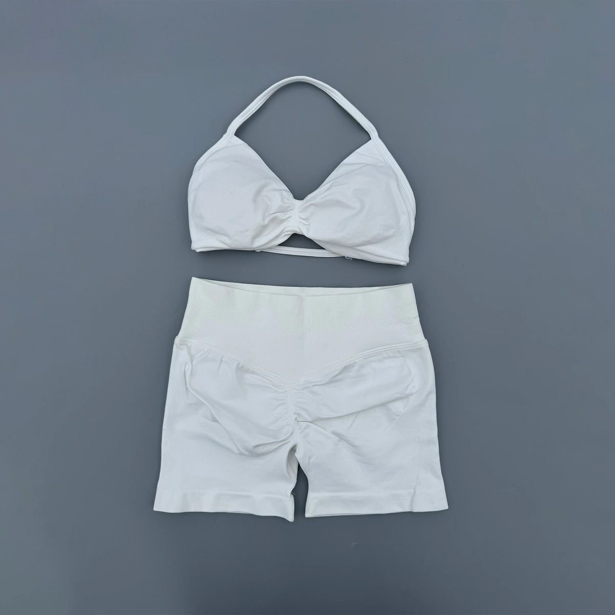 Conjunto de yoga de mujer, 2 piezas, top y pantalón corto
