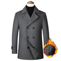Eur Sizes Male Casual Business Jacket Autumn and Winter High-end Double-breasted Men's Woolen 40% Wool Coat Warm Trench Coat