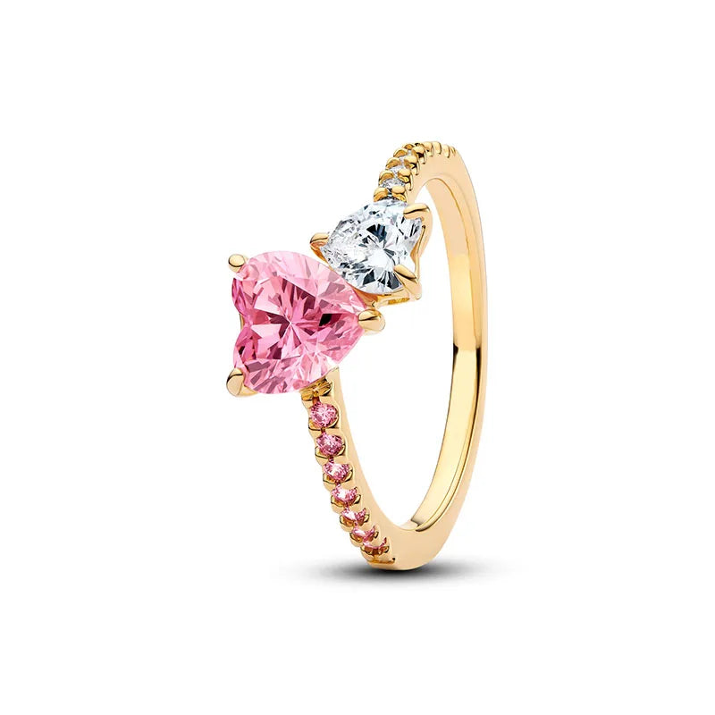 2026 New 925 Silver Women's Lips Colorful Crown Love Star Ring Fashion DIY Jewelry Gift