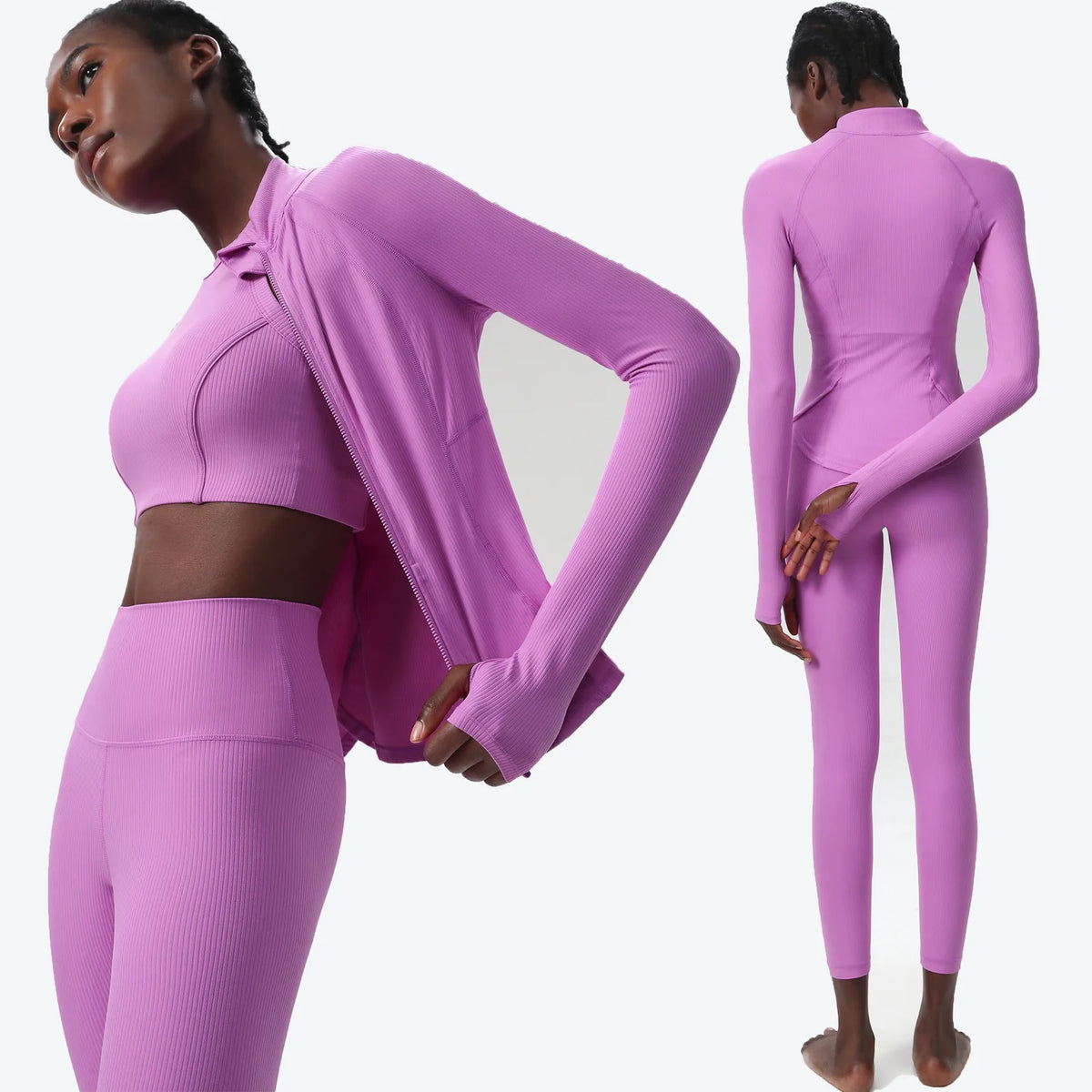 Ensemble yoga femme, 3 pièces