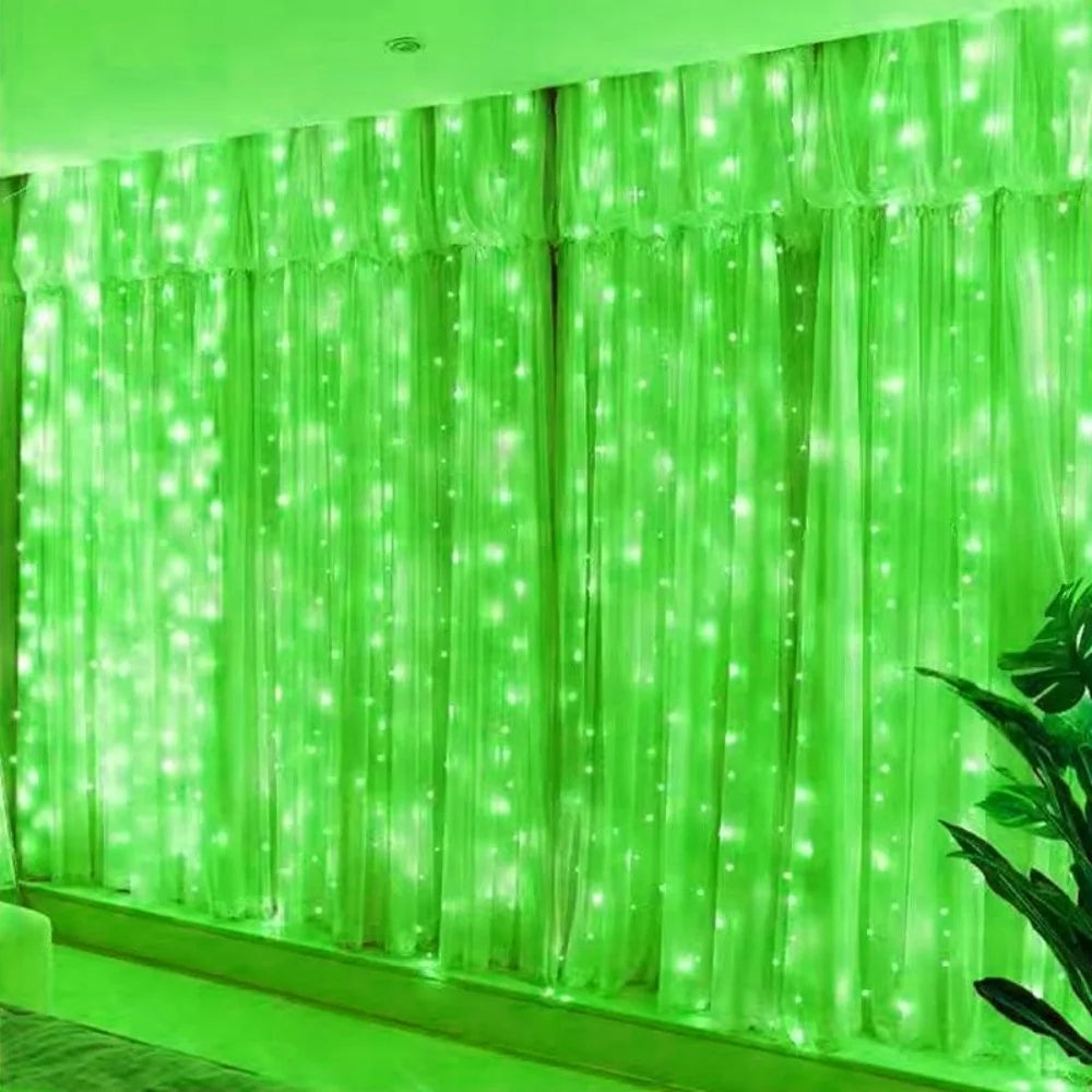 3/6m LED Curtain String Lights USB Festoon Remote Control Garland Fairy Lights Wedding Christmas Decoration for Home Bedroom