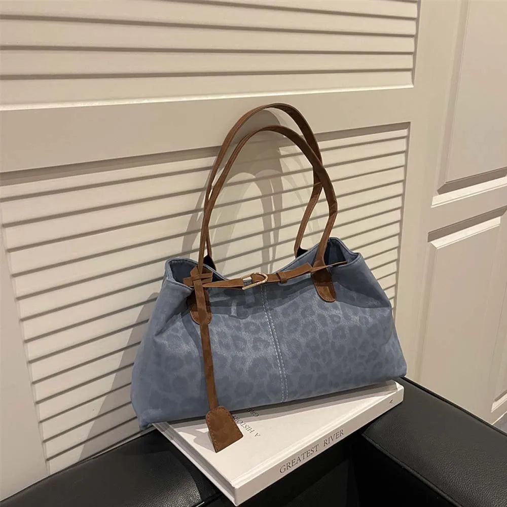 Leopard PU Leather Shoulder Bags for Women 2026 Luxury Designer Brand Trend Tote Bag Females Short Handle Handbags and Purses