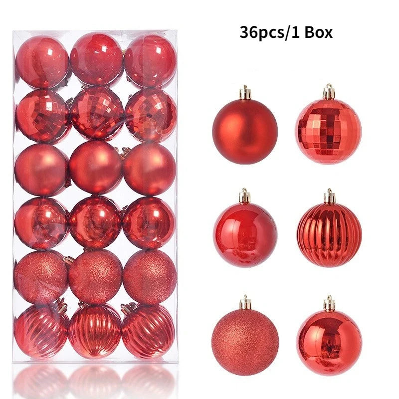 4CM Christmas Ball Decoration Hanging Xmas Tree Pendent Ornaments for Home Decor Navidad New Year 2026 Party Supplies Accessory