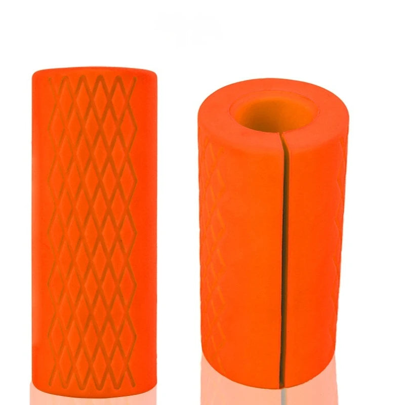 Rubber Dumbbell and Barbell Grip Sleeve for Strength Training