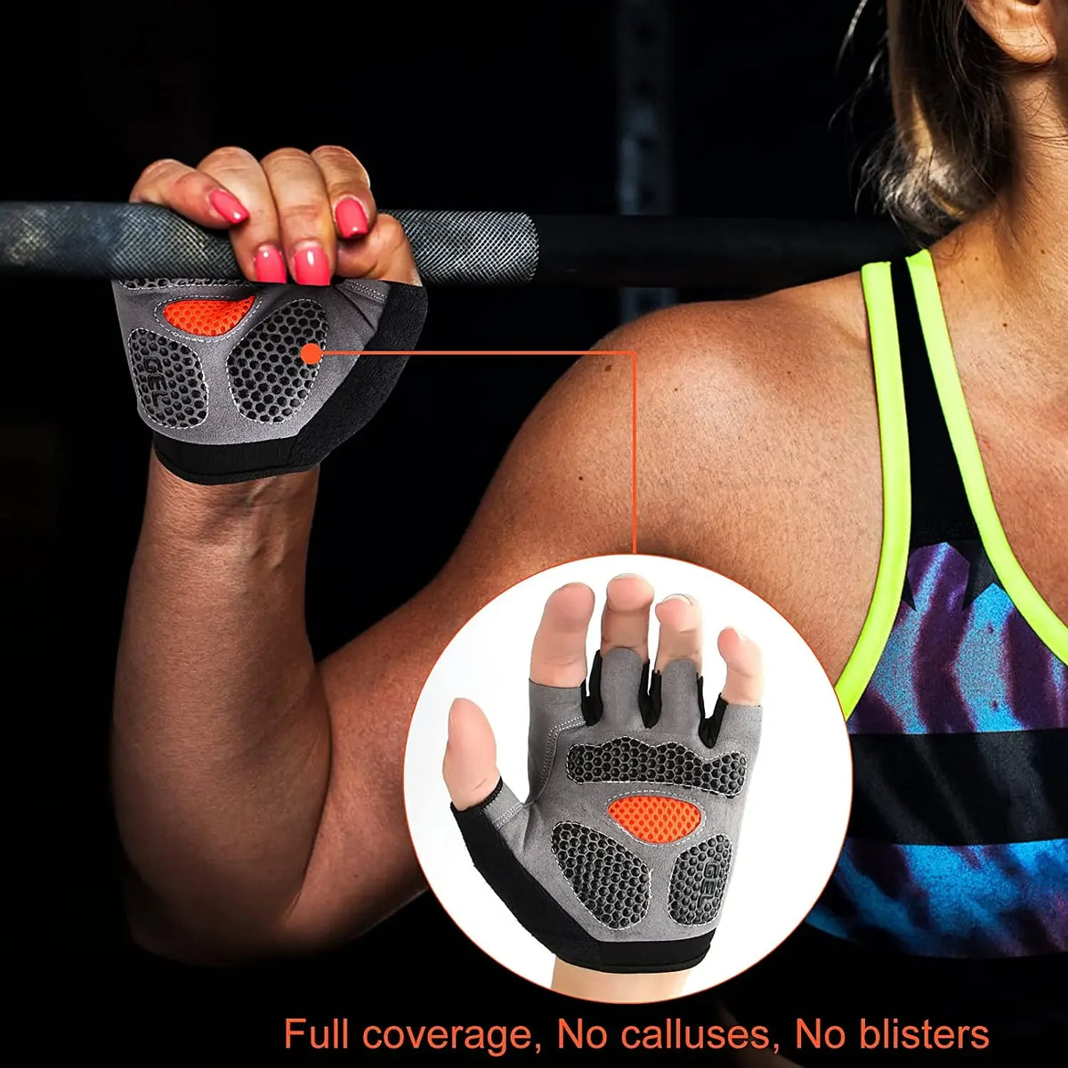 Fingerless Training Gloves for Gym, Weightlifting and Cycling