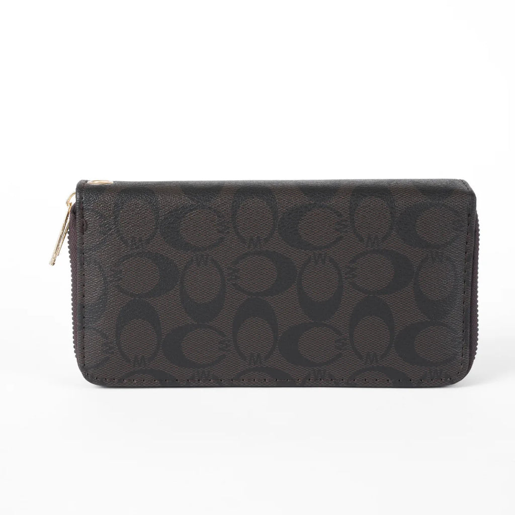 Elegant Floral Print Large Capacity Long Wallet for Women Double Zipper Handbag with Wrist Strap Mobile Phone Storage 2026 Ne...