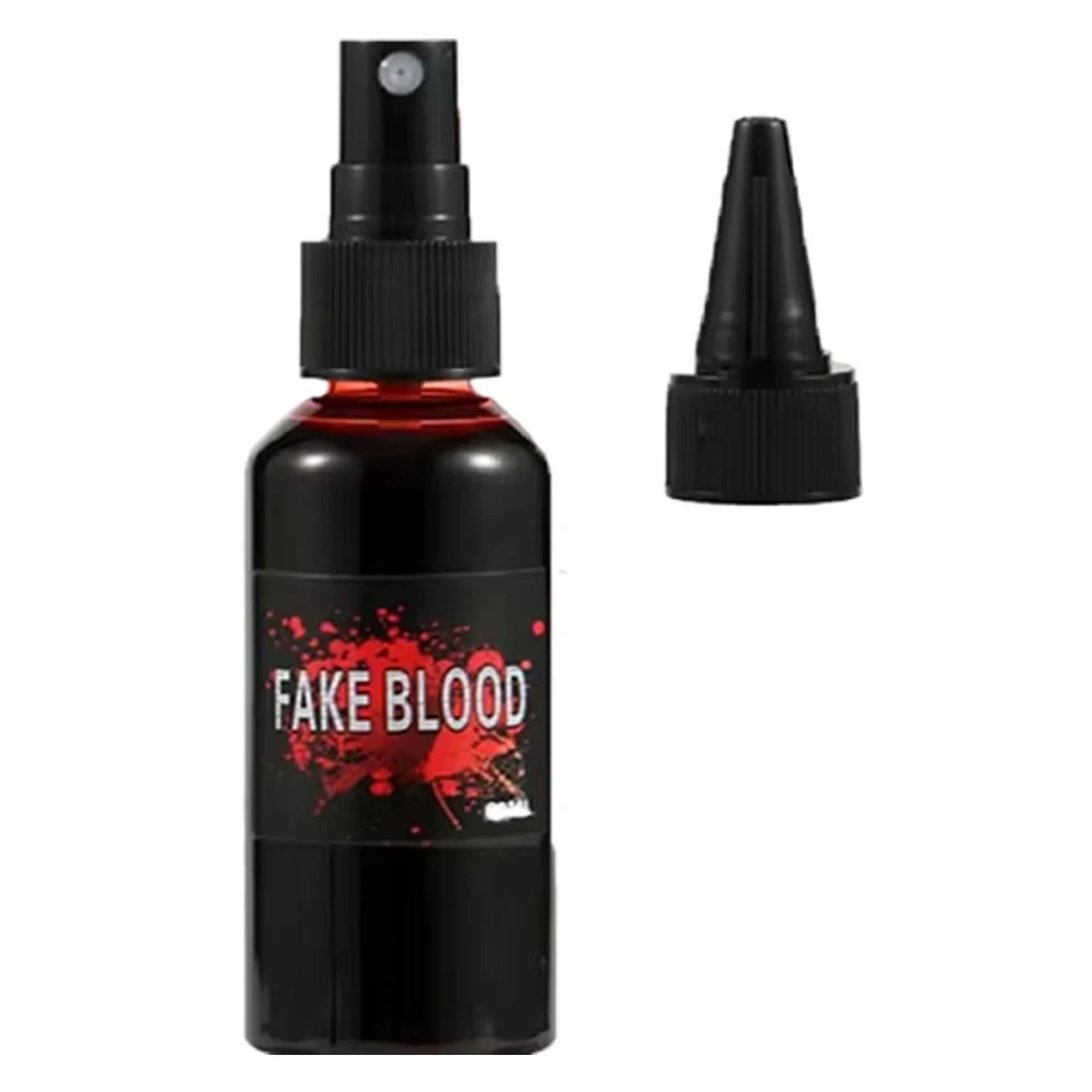 Künstliches Blut-Spray 60ml abwaschbar Halloween SFX Spezialeffekte Make-up realistisches Blut für Vampir Zombie Cosplay Horror Party Kostüm