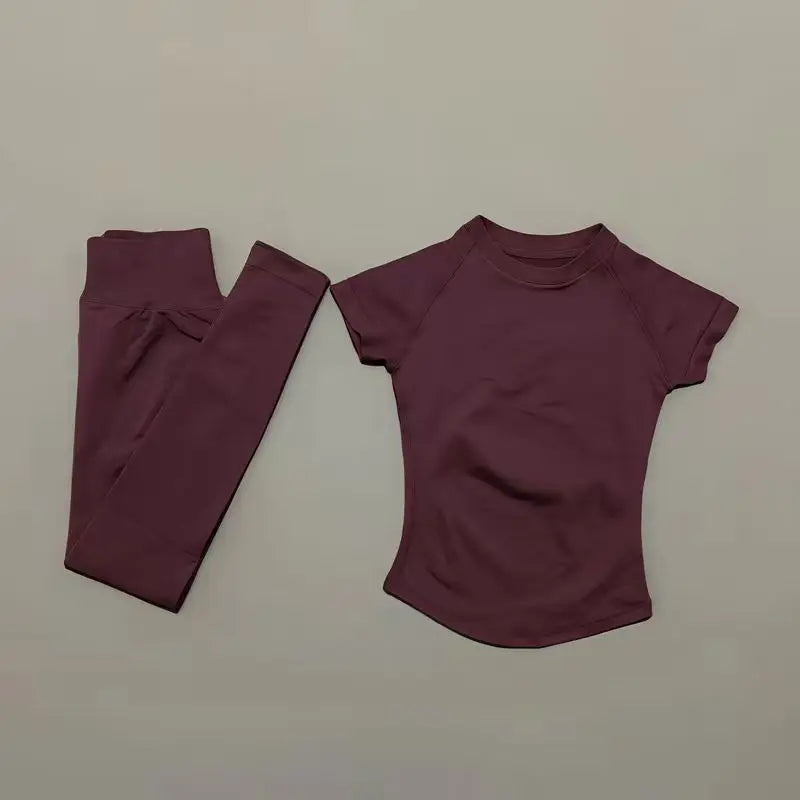 Yoga set for women, 2-piece, top and leggings