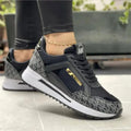 Chaussures de Sport Décontractées Noires pour Femme Chaussures de Tennis en Mesh Confortables Baskets Légères Femme 2025 Nouvelles Pointure Grande Taille 43 Chaussure Vulcanisée pour Étudiante
