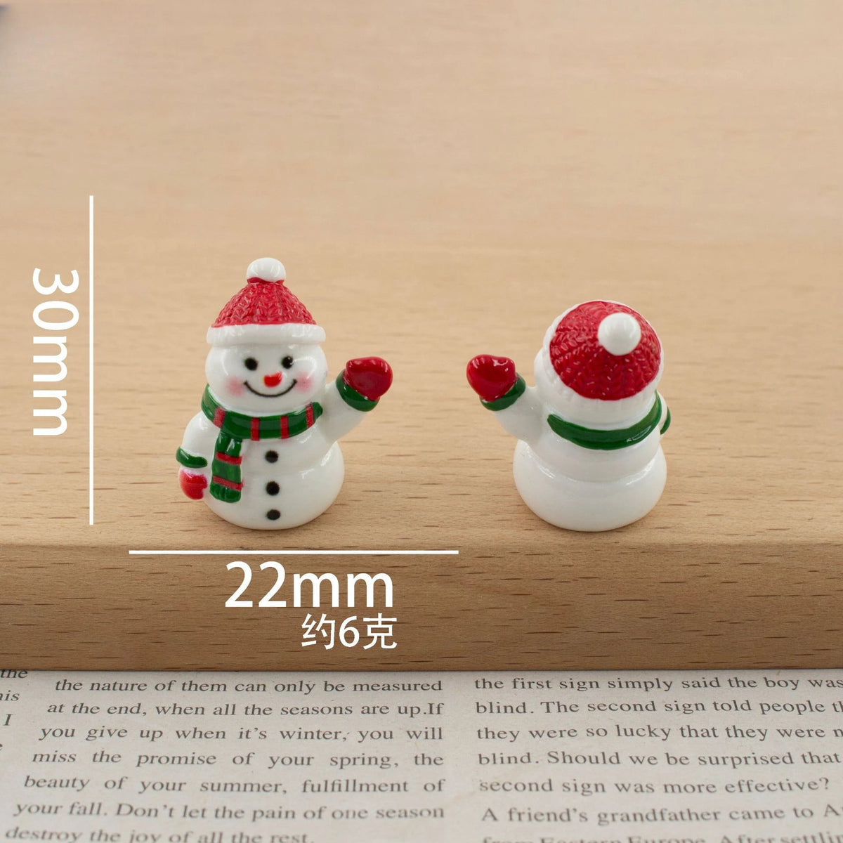 100pcs Wholesale Resin 3D Christmas Tree Gift Snowman DIY Accessories for Keychain Dollhouse Decor Miniature Craft
