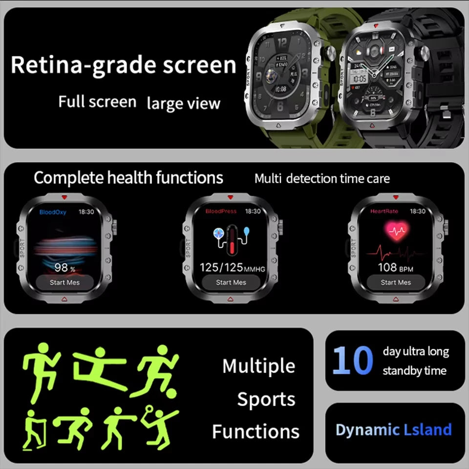 Smartwatch with Bluetooth calls, 2.01″ LCD display and LAXASFIT app