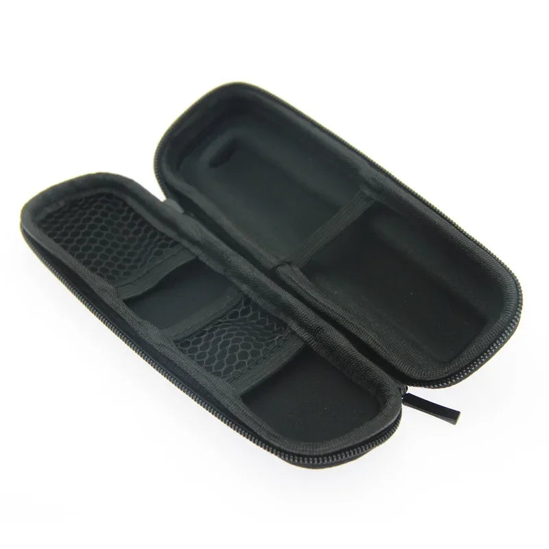 Black Mini Slim Case Small EGo Leather Zipper Carry CE4 MT3 M6 EVOD Bag Kit