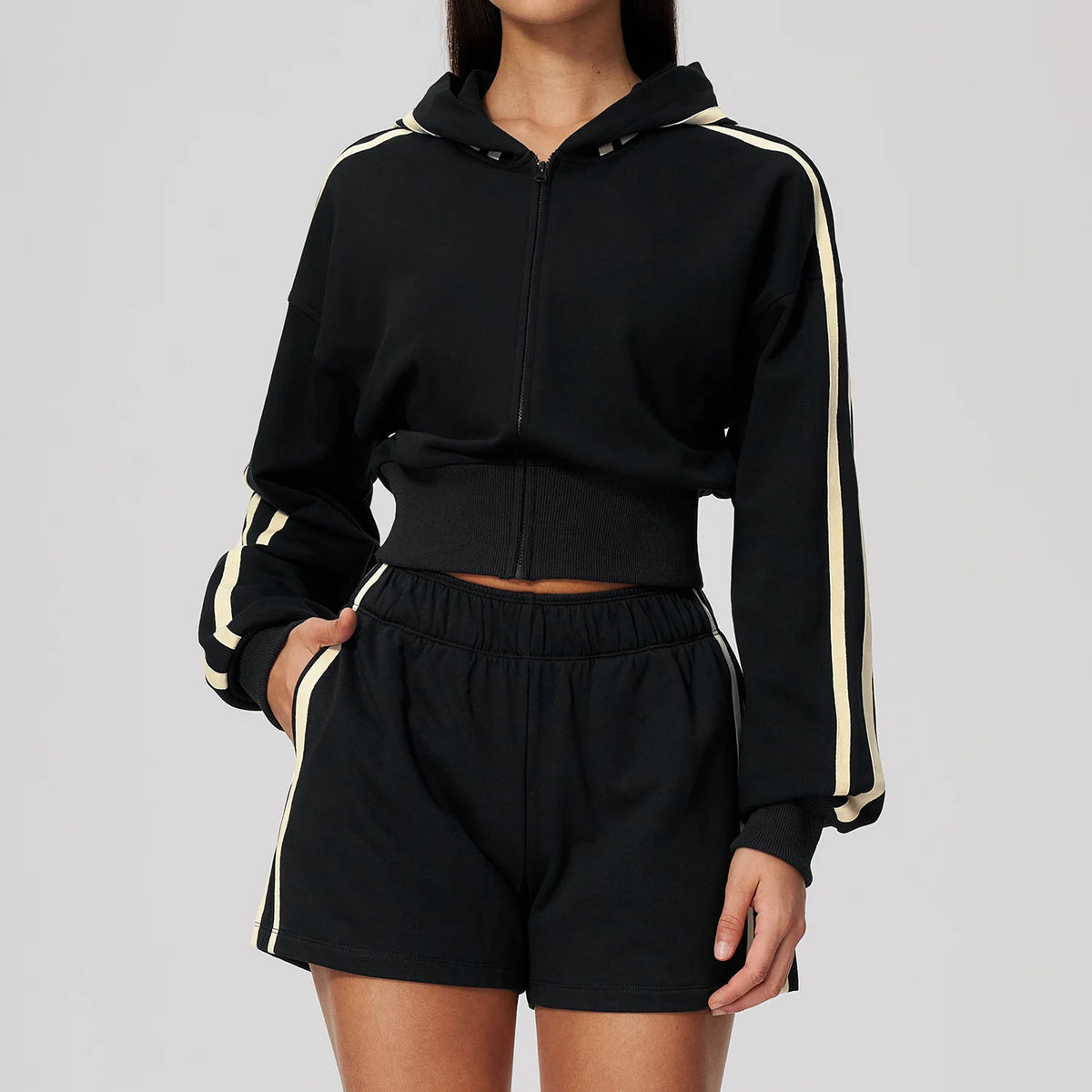 Ensemble yoga femme, 2 pièces, veste et pantalon