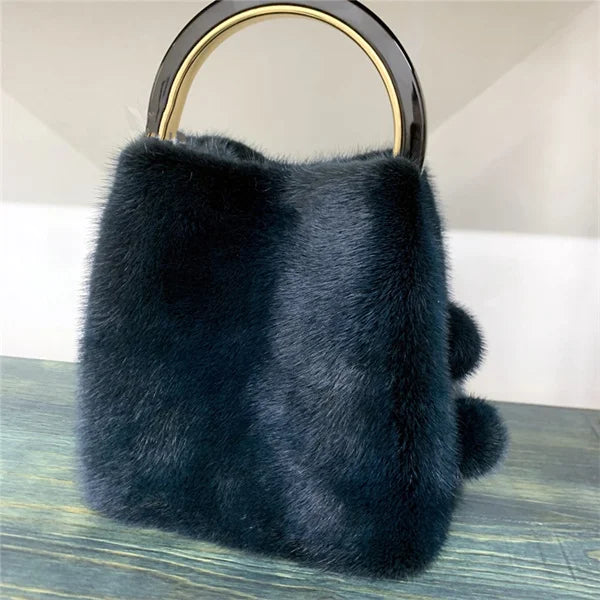 Luxury Designer Handbags Bag Mink Fur Bags for Women Square Bag Shoulder Bags Woman Luxury 2026 Ladies Hand Bag Women's Bag
