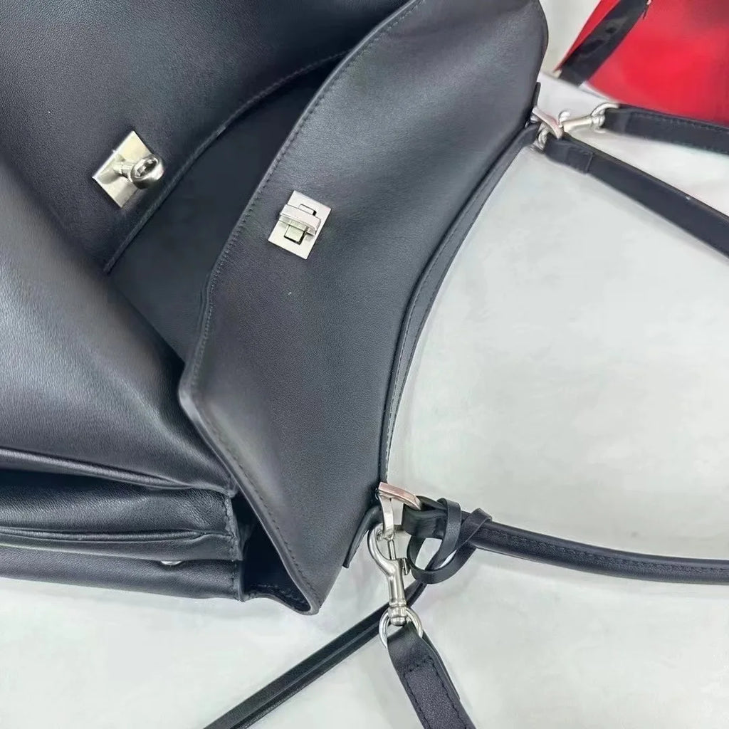 Women Shoulder HandBags Luxury Brand Rodeo Woman Bags 2026 Spring Autumn Genuine Leather Women Totes Fashion Gold Buckle