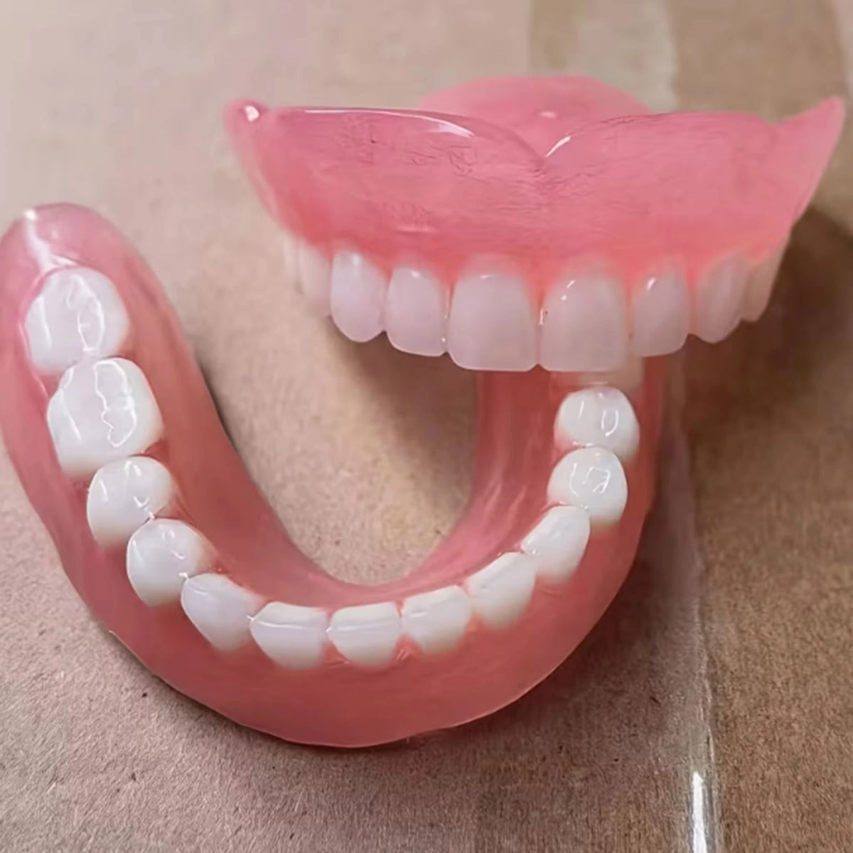 2026 New Handmade Natural Soft Silicone Dentures, Realistic Removable Comfort False Teeth for Daily Use by Middle-Aged and Elderly People