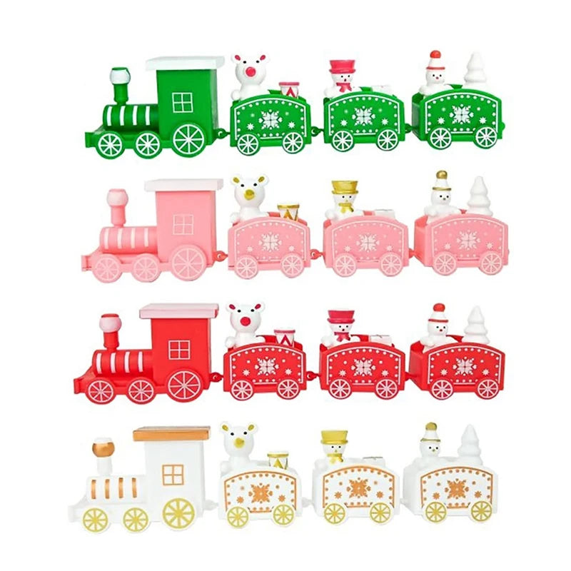 【S】Zubehör für den Desserttisch auf der Weihnachtsfeier für Kinder, Weihnachtszug aus Kunststoff, festliche Dekorationen