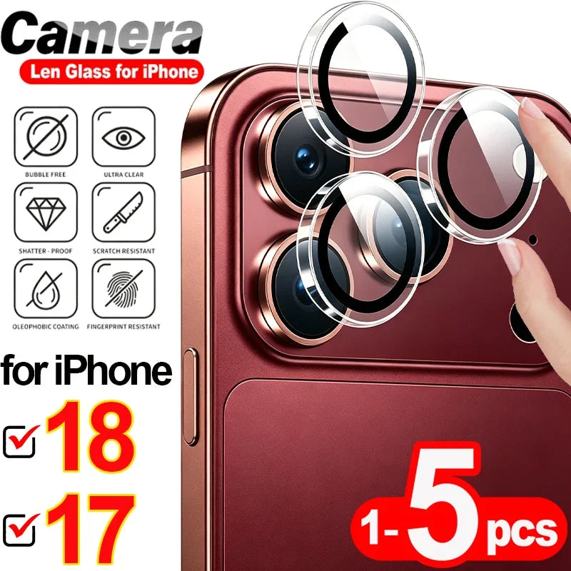 Hard PC Anti‑Scratch Individual Camera Lens Protector HD Lens Cover Cap for IPhone Duo 18 17 Pro Max 17Air Phone Accessories