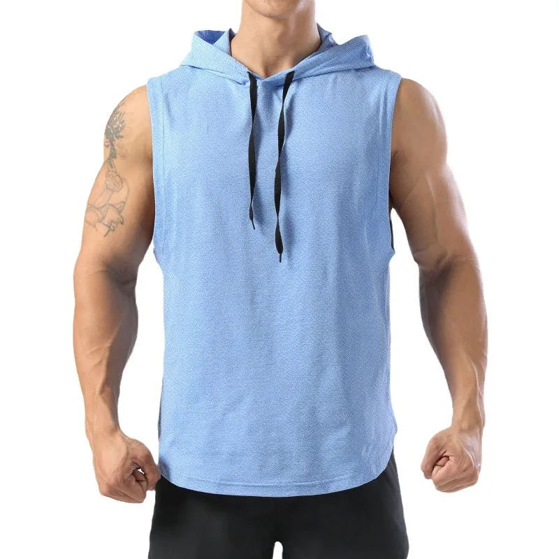 Canotta sportiva unisex con cappuccio