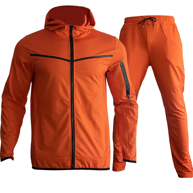 2025 men's new jogging suit, sweater, hoodie, jacket, sweatpants, 2-piece set, men's fashion casual autumn and winter jacket.