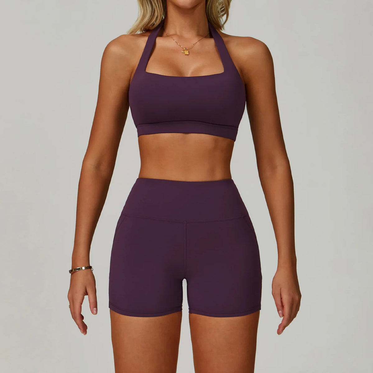 Conjunto de yoga de mujer, 2 piezas, top y leggings
