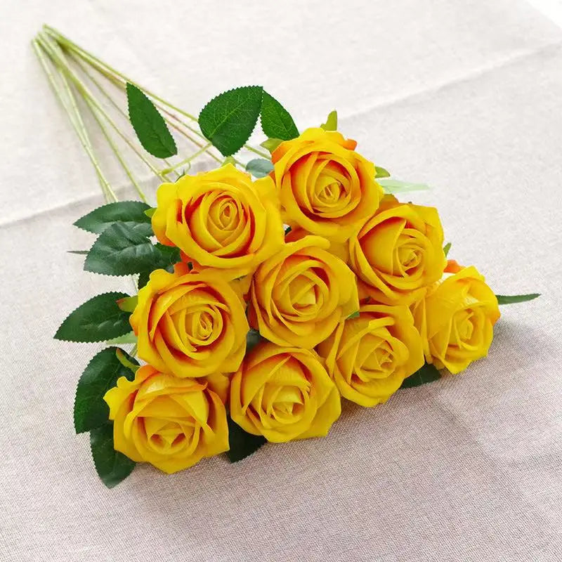 1/5/10/20 Artificial Roses Flowers Rose Branches Artificial Red Roses Realistic Fake Roses Wedding Birthday Home Decoration