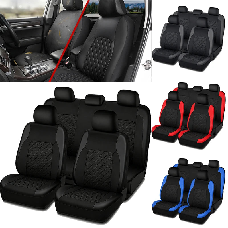 Funda para asiento de coche de piel sintética PU, material para el interior del coche