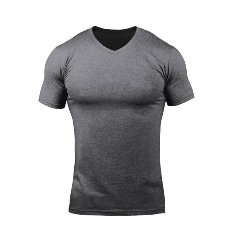 T-shirt uomo in cotone con scollo a V