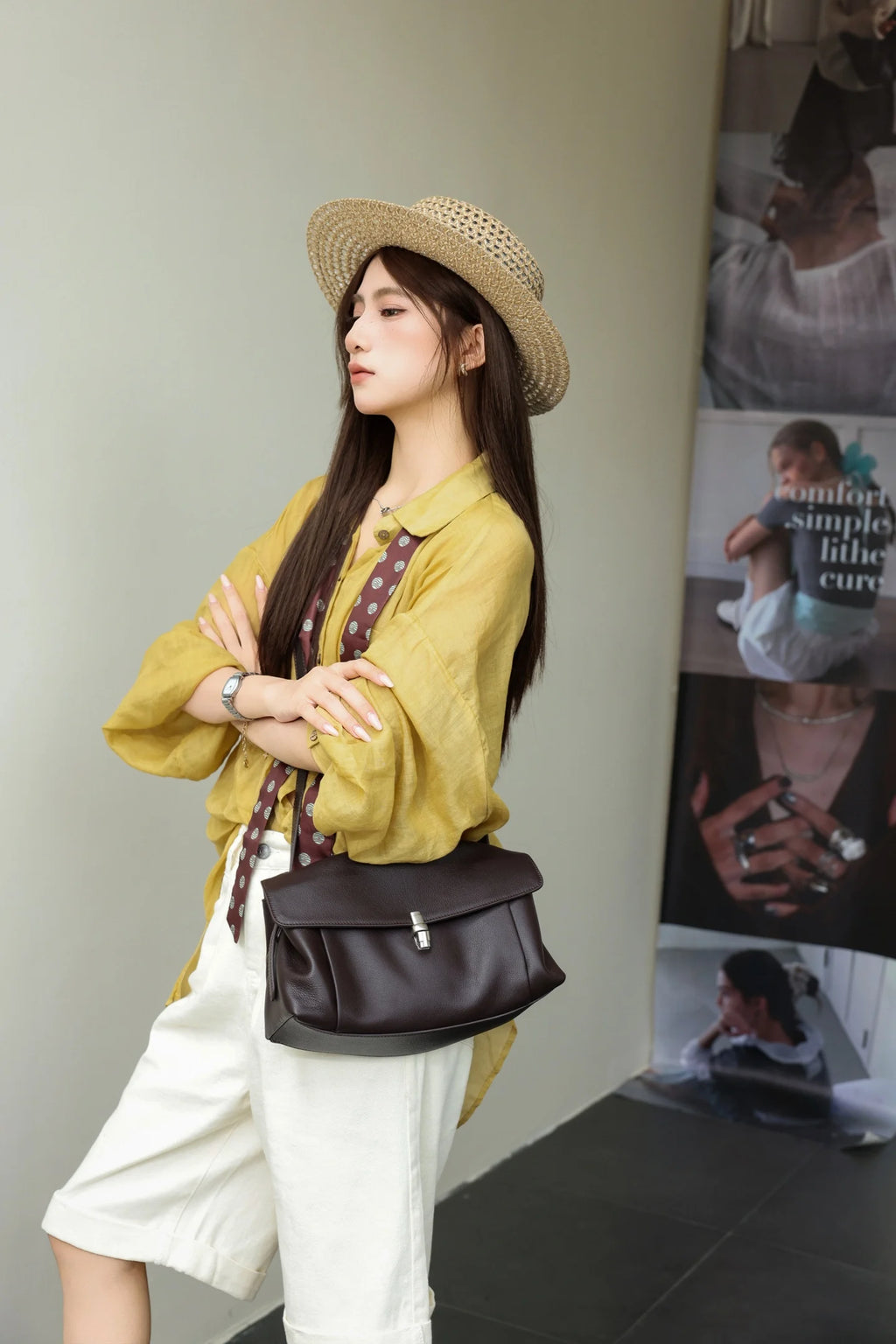 Women Genuine Grade Cow Leather Shoulder Crossbody Purse Bags High Quality Luxury Designer Cowhide Ladies Commuter Underarm Bag