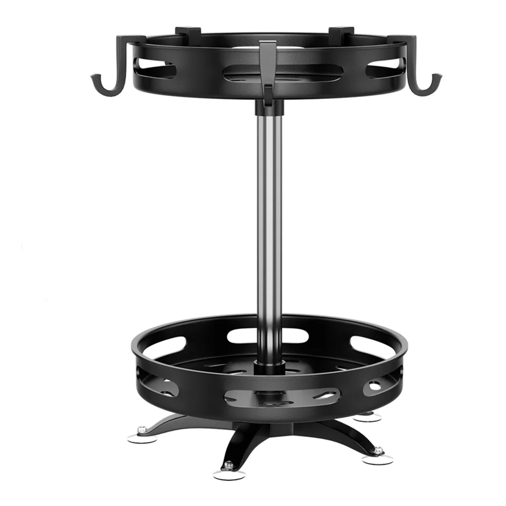 Organizador de especias giratorio de 360°, estante redondo de acero al carbono, organizador de cocina giratorio para frascos y botes de especias