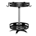 Organizador de especias giratorio de 360°, estante redondo de acero al carbono, organizador de cocina giratorio para frascos y botes de especias